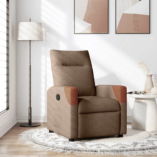 Fauteuil verstelbaar stof bruin