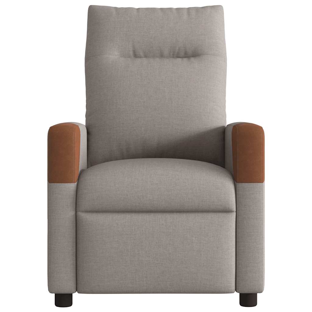 Fauteuil verstelbaar stof taupe