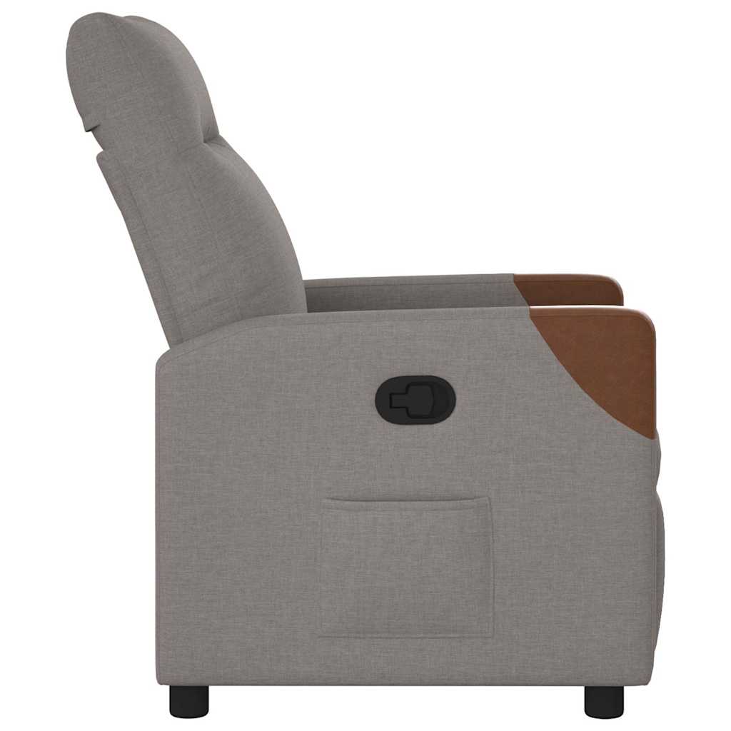 Fauteuil verstelbaar stof taupe