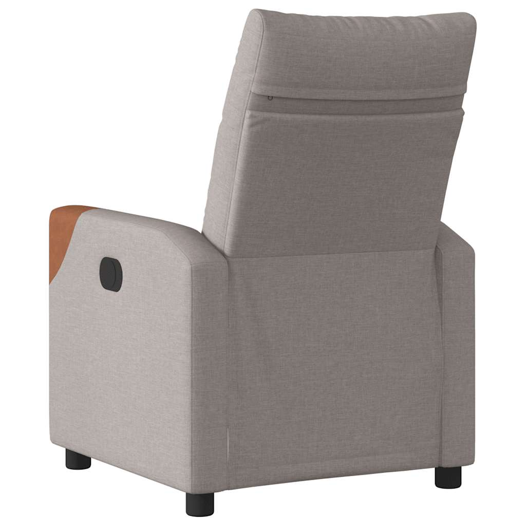 Fauteuil verstelbaar stof taupe