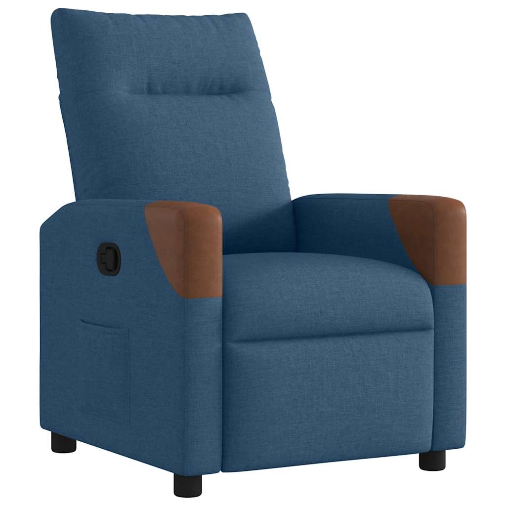 Fauteuil verstelbaar stof blauw