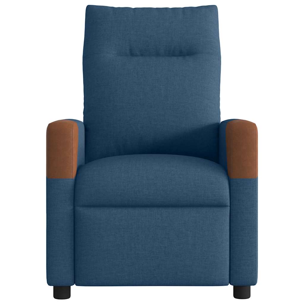 Fauteuil verstelbaar stof blauw