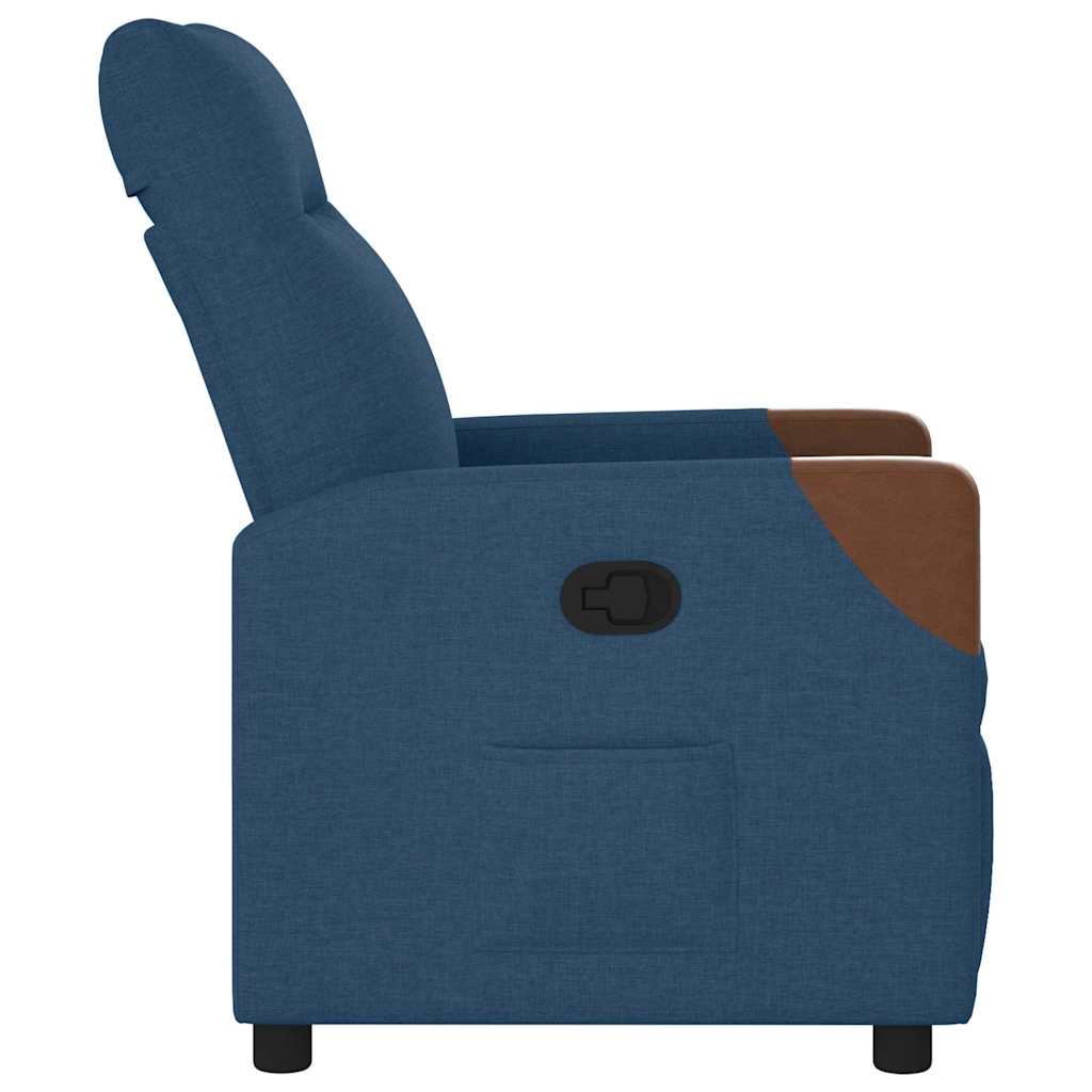 Fauteuil verstelbaar stof blauw