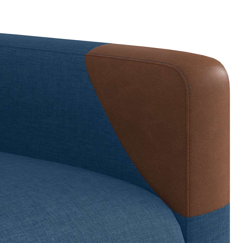 Fauteuil verstelbaar stof blauw