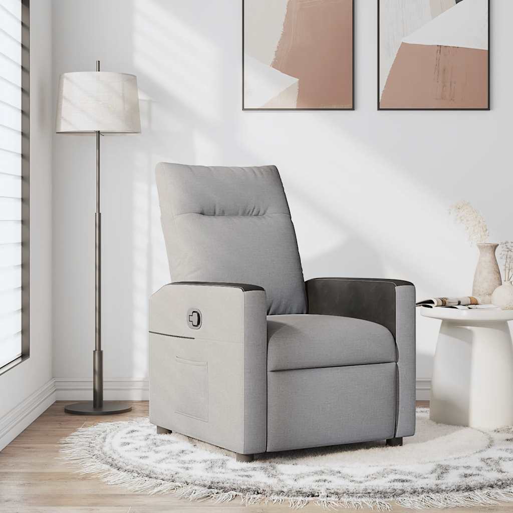 Fauteuil verstelbaar stof wolk grijs