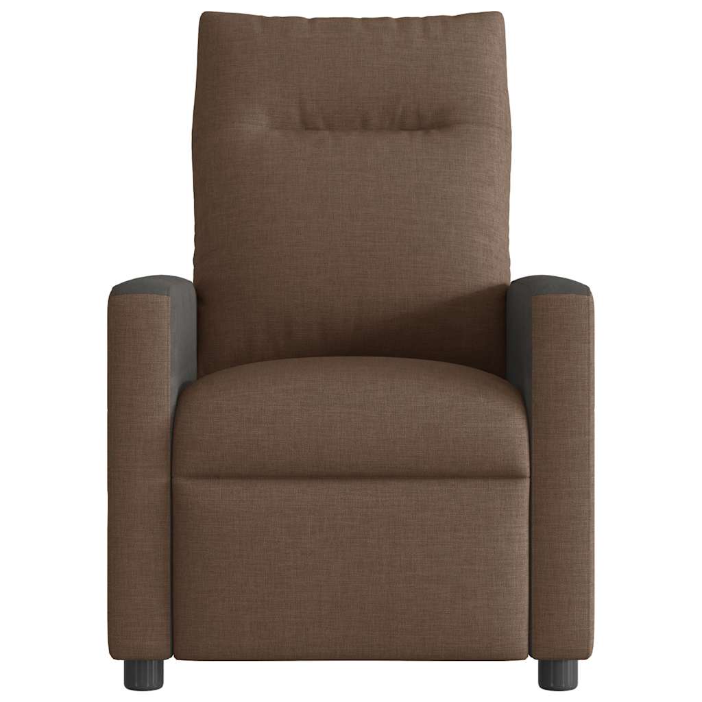 Fauteuil verstelbaar stof bruin