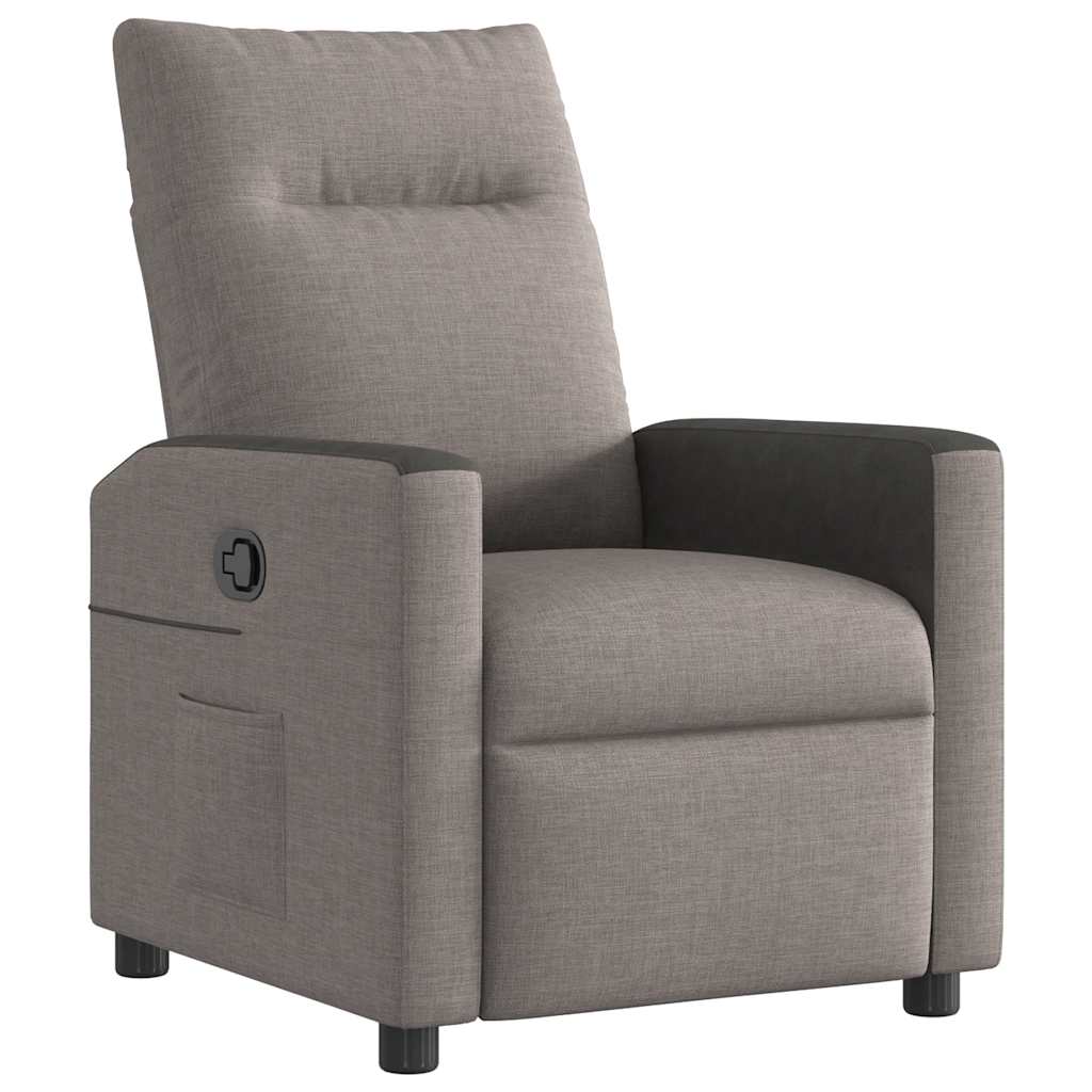 Fauteuil verstelbaar stof taupe