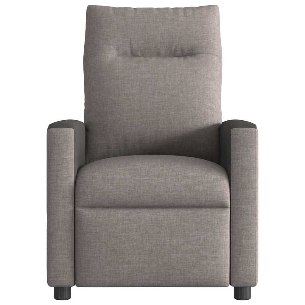 Fauteuil verstelbaar stof taupe