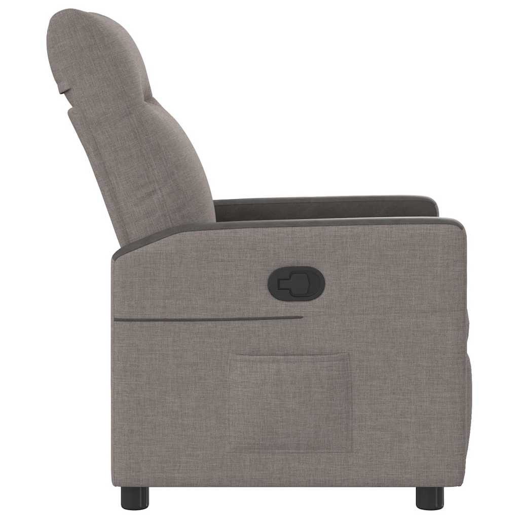 Fauteuil verstelbaar stof taupe