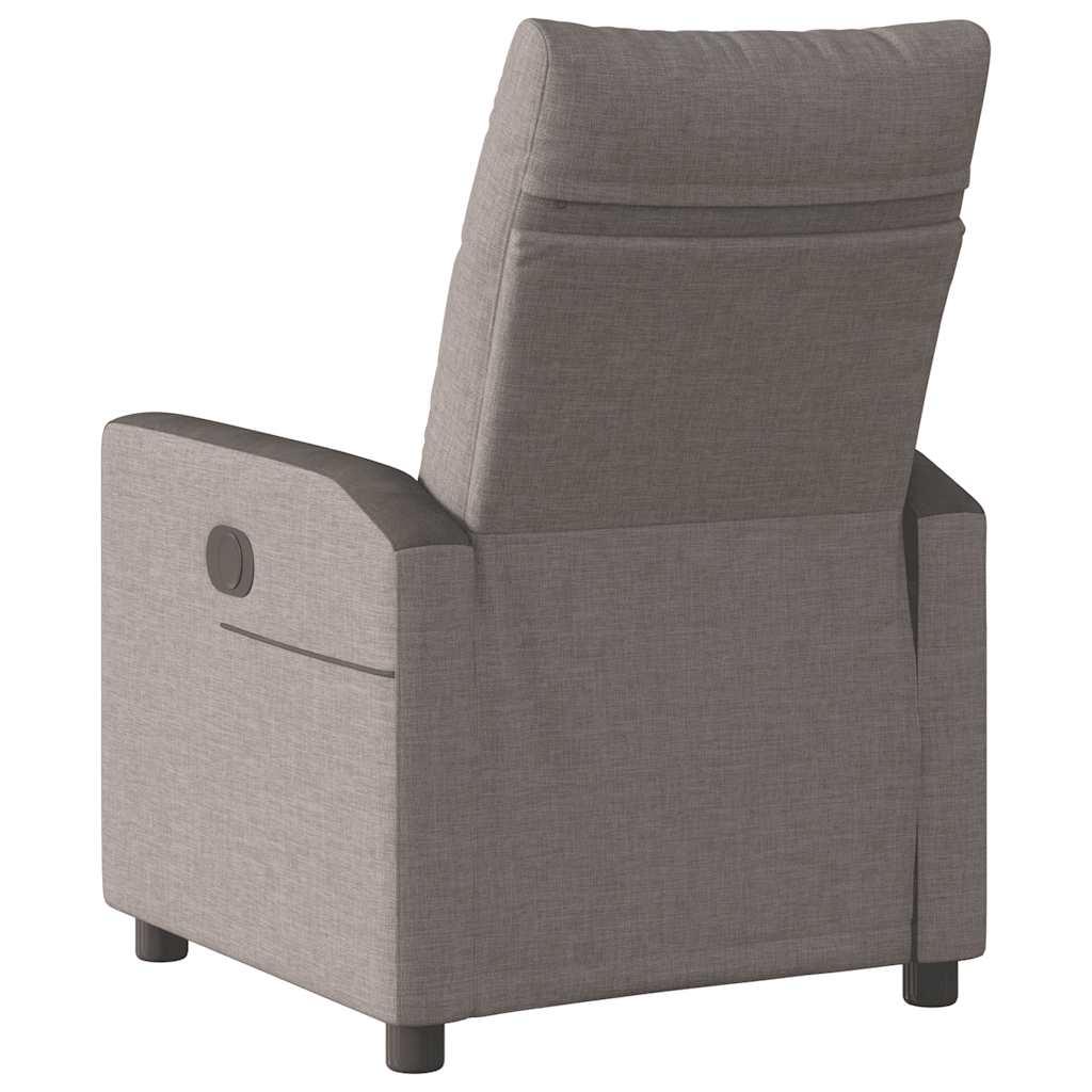 Fauteuil verstelbaar stof taupe