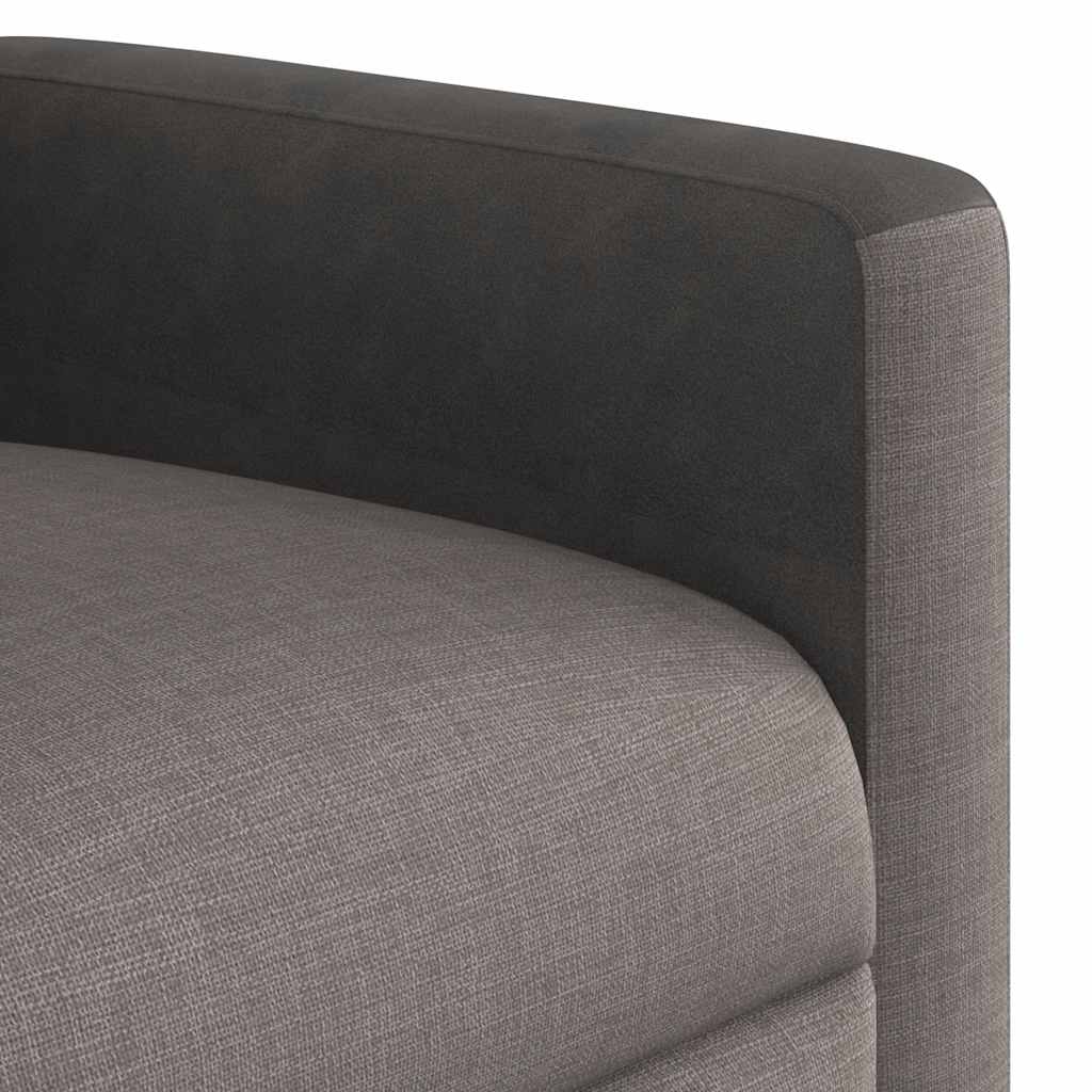 Fauteuil verstelbaar stof taupe