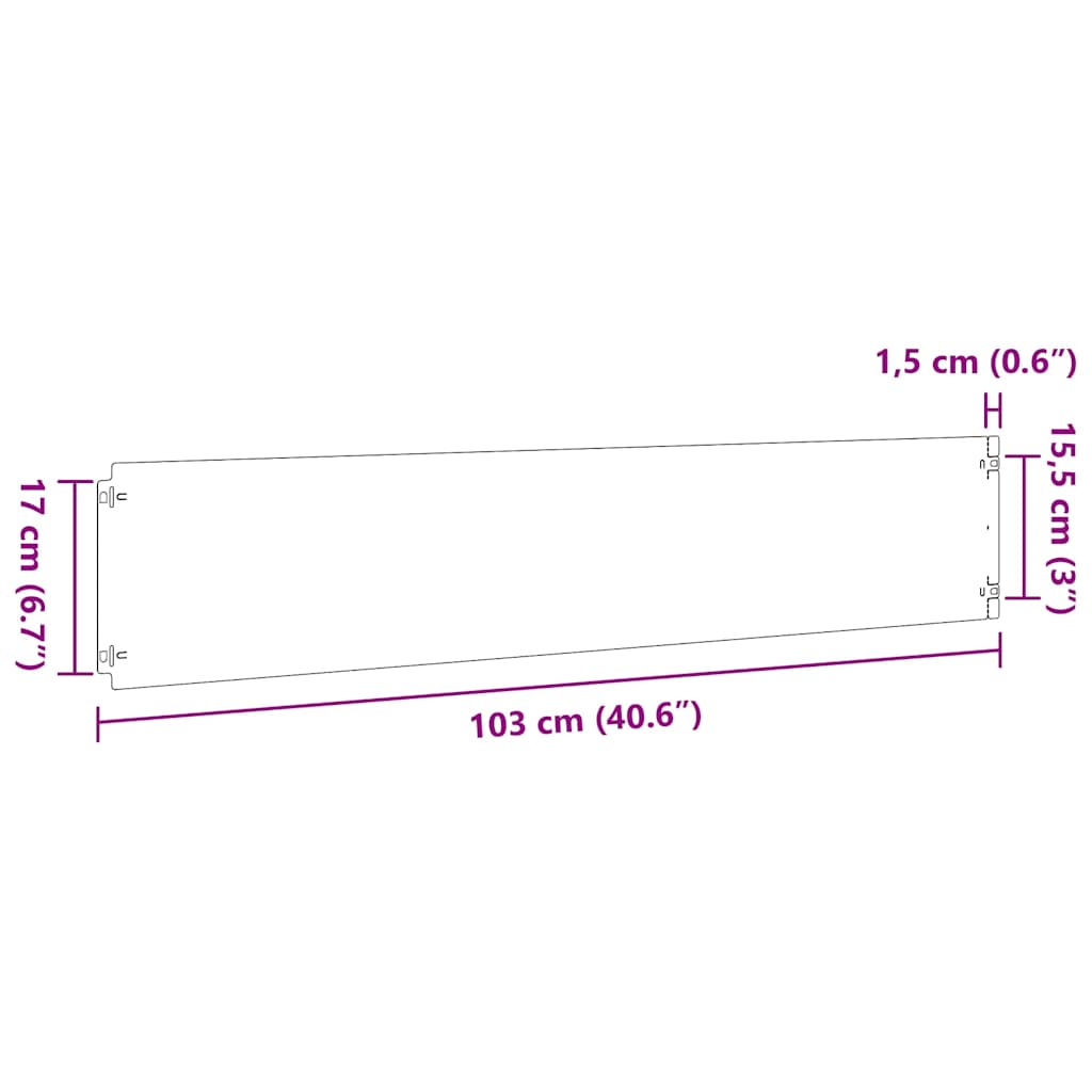 Gazonranden 30 st 20x103 cm koudgewalst staal zwart