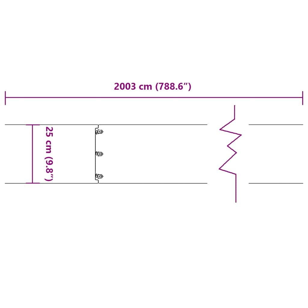 Gazonranden 20 st 25x103 cm gegalvaniseerd staal