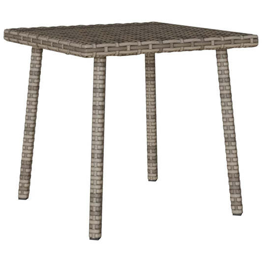 Tuin salontafel rechthoekig 40x40x37 cm poly rattan grijs