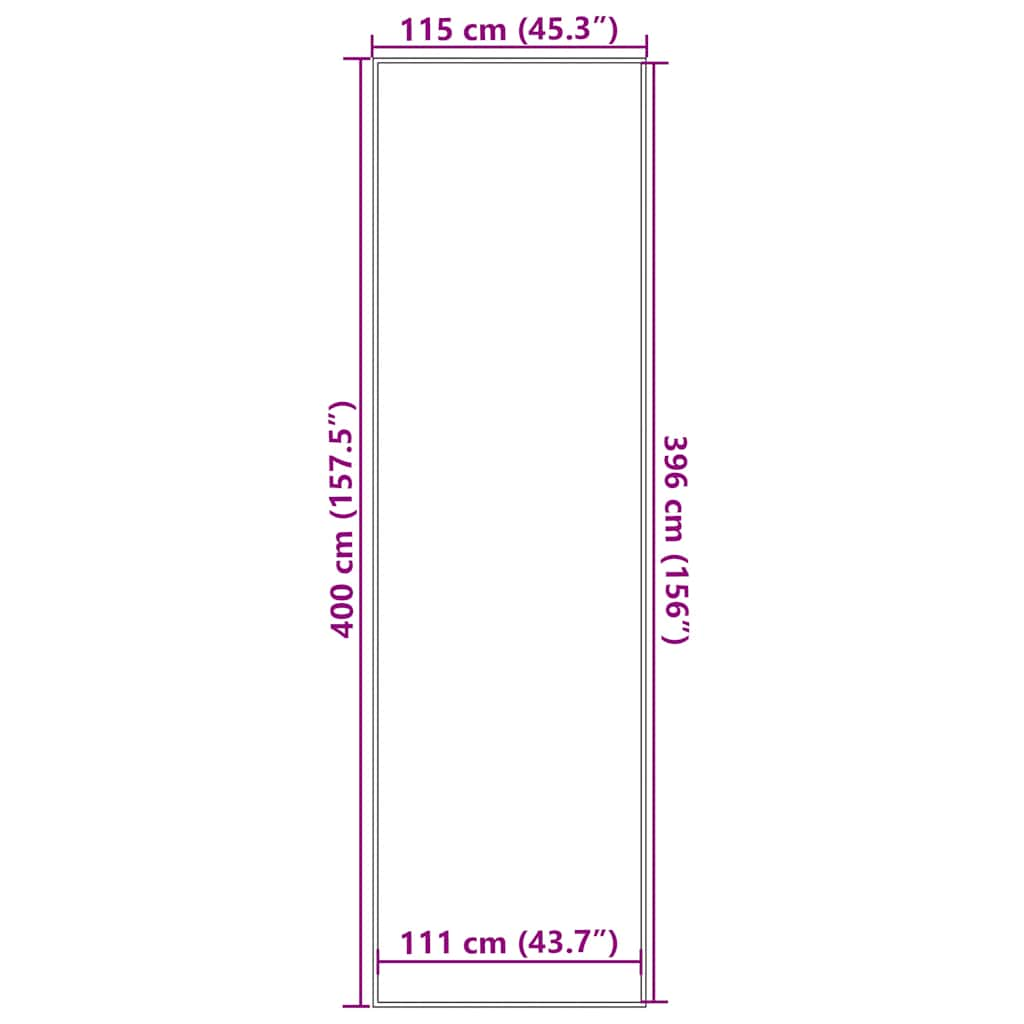 Deurmat 115x300 cm antracietkleurig