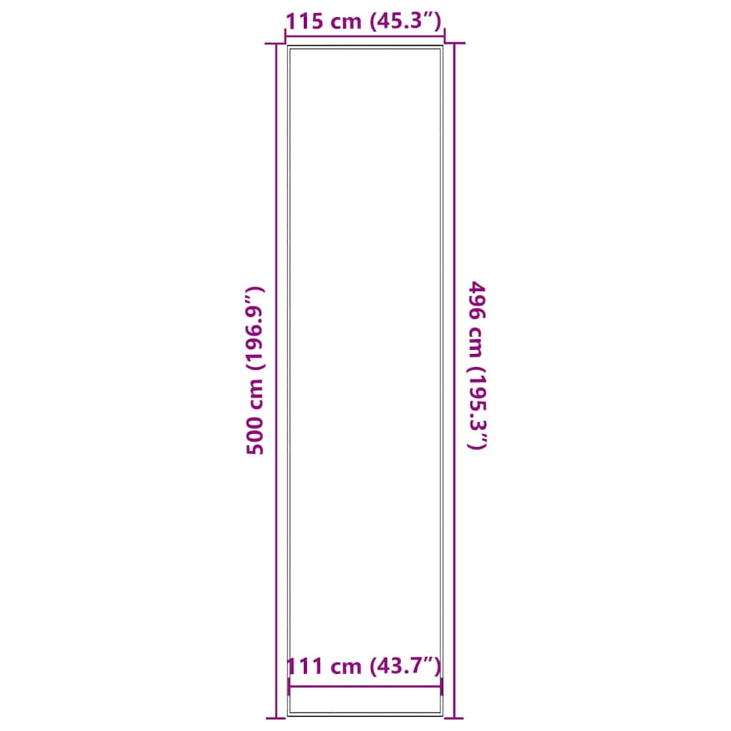 Deurmat 115x500 cm antracietkleurig