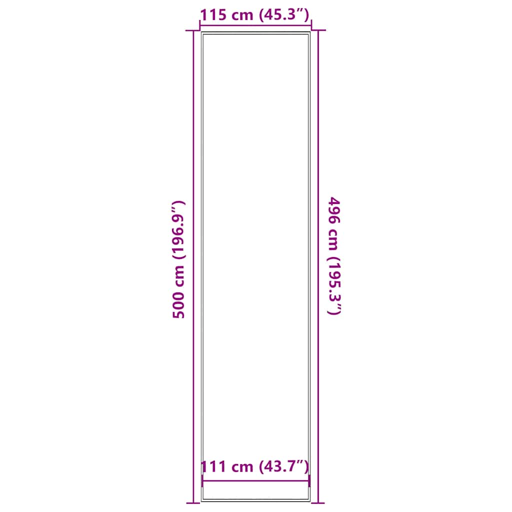 Deurmat 115x500 cm zwart