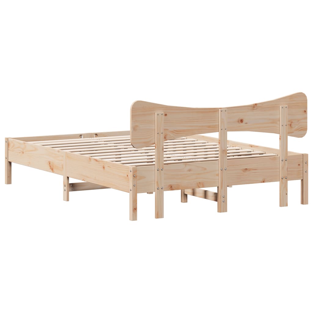 Bedframe zonder matras massief grenenhout 140x190 cm Bedden & bedframes | Creëer jouw Trendy Thuis | Gratis bezorgd & Retour | Trendy.nl