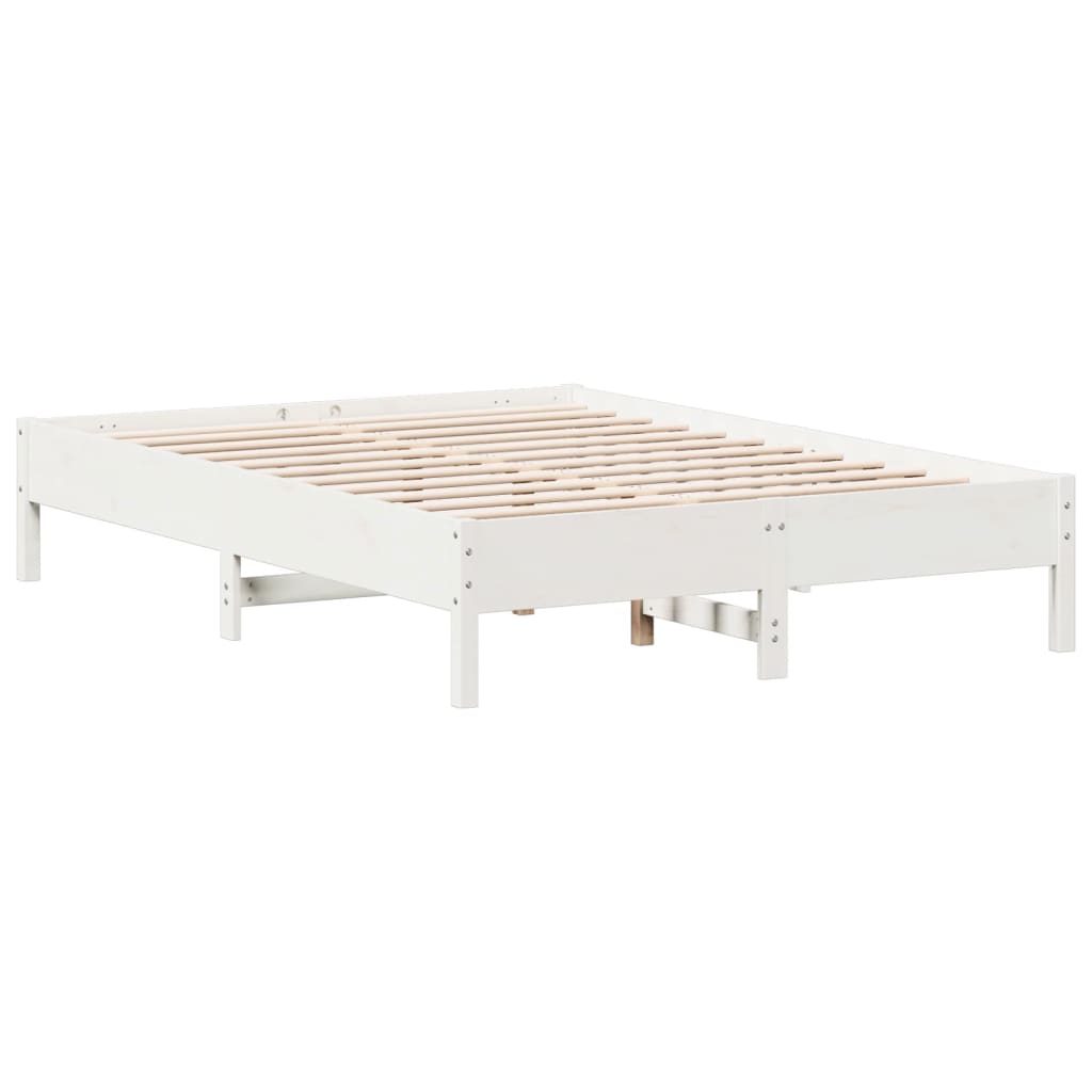 Bedframe zonder matras massief grenenhout wit 140x190 cm Bedden & bedframes | Creëer jouw Trendy Thuis | Gratis bezorgd & Retour | Trendy.nl