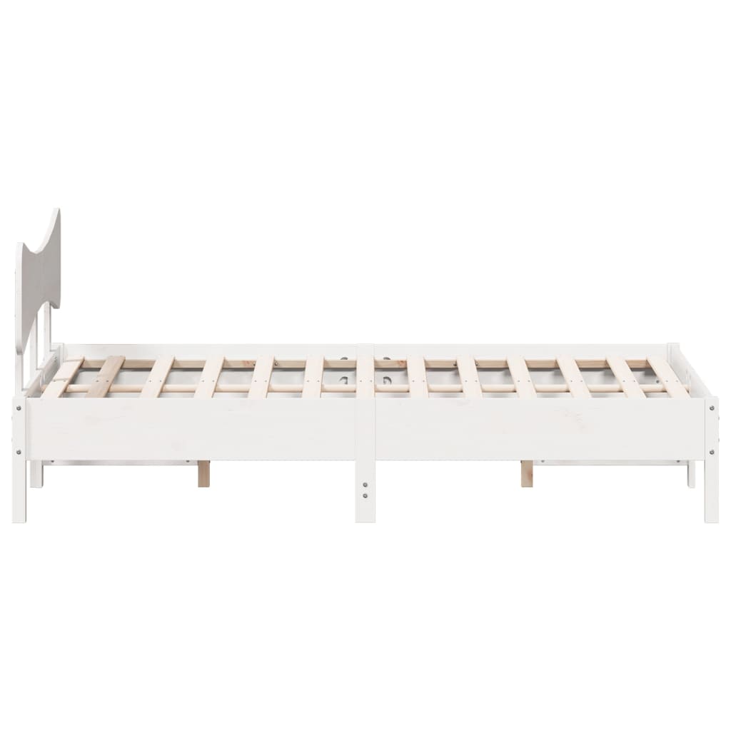 Bedframe zonder matras massief grenenhout wit 140x190 cm Bedden & bedframes | Creëer jouw Trendy Thuis | Gratis bezorgd & Retour | Trendy.nl