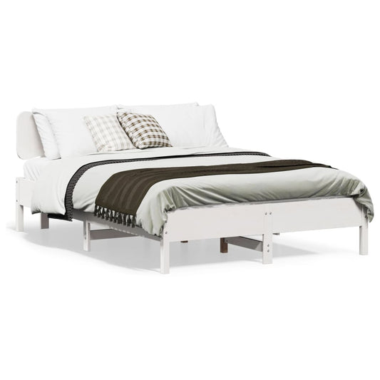 Bedframe zonder matras massief grenenhout wit 140x190 cm Bedden & bedframes | Creëer jouw Trendy Thuis | Gratis bezorgd & Retour | Trendy.nl