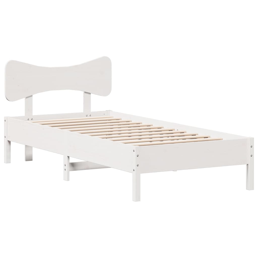 Bedframe zonder matras massief grenenhout wit 90x190 cm Bedden & bedframes | Creëer jouw Trendy Thuis | Gratis bezorgd & Retour | Trendy.nl