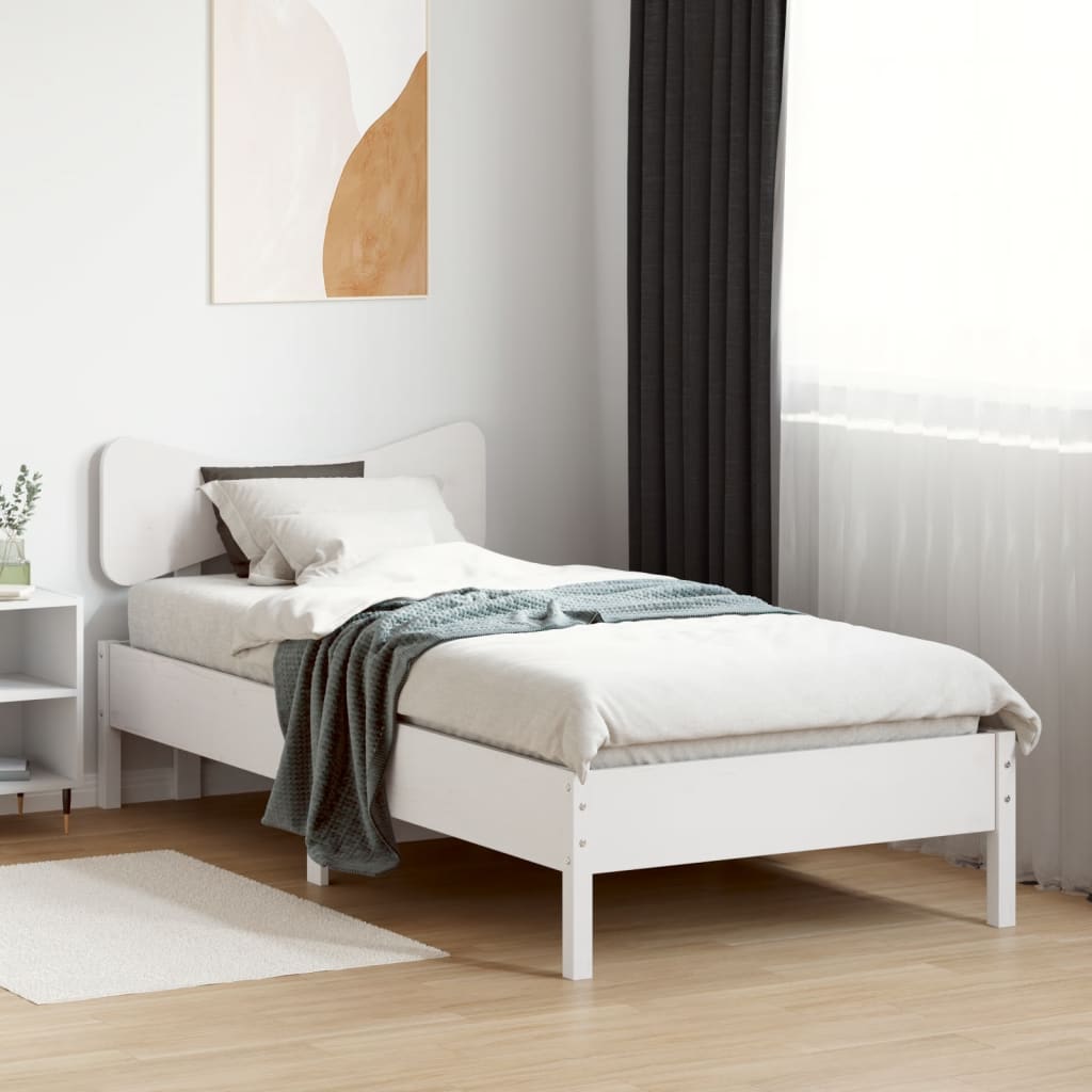 Bedframe zonder matras massief grenenhout wit 90x190 cm Bedden & bedframes | Creëer jouw Trendy Thuis | Gratis bezorgd & Retour | Trendy.nl