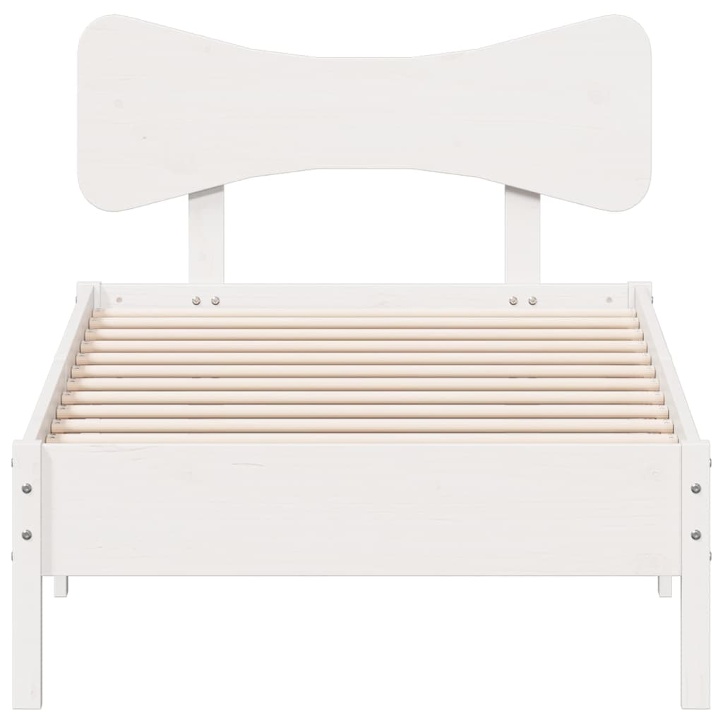 Bedframe zonder matras massief grenenhout wit 90x190 cm Bedden & bedframes | Creëer jouw Trendy Thuis | Gratis bezorgd & Retour | Trendy.nl