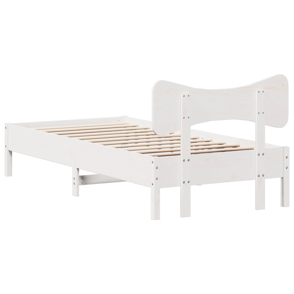 Bedframe zonder matras massief grenenhout wit 90x190 cm Bedden & bedframes | Creëer jouw Trendy Thuis | Gratis bezorgd & Retour | Trendy.nl