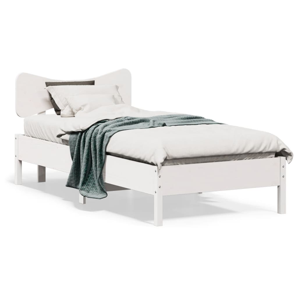 Bedframe zonder matras massief grenenhout wit 90x190 cm Bedden & bedframes | Creëer jouw Trendy Thuis | Gratis bezorgd & Retour | Trendy.nl