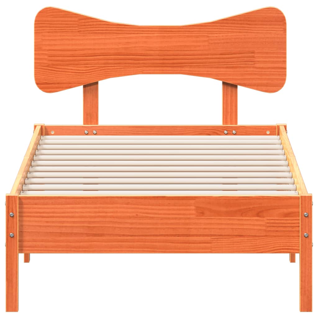 Bedframe zonder matras massief grenenhout wasbruin 90x190 cm Bedden & bedframes | Creëer jouw Trendy Thuis | Gratis bezorgd & Retour | Trendy.nl