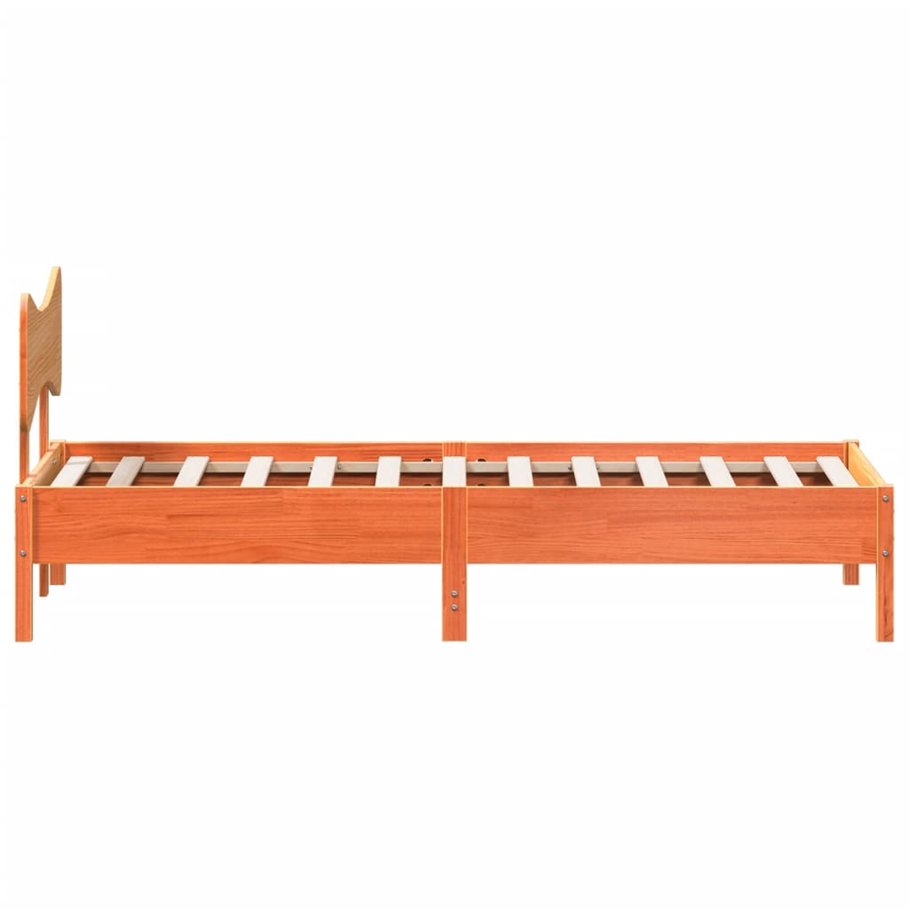 Bedframe zonder matras massief grenenhout wasbruin 90x190 cm Bedden & bedframes | Creëer jouw Trendy Thuis | Gratis bezorgd & Retour | Trendy.nl