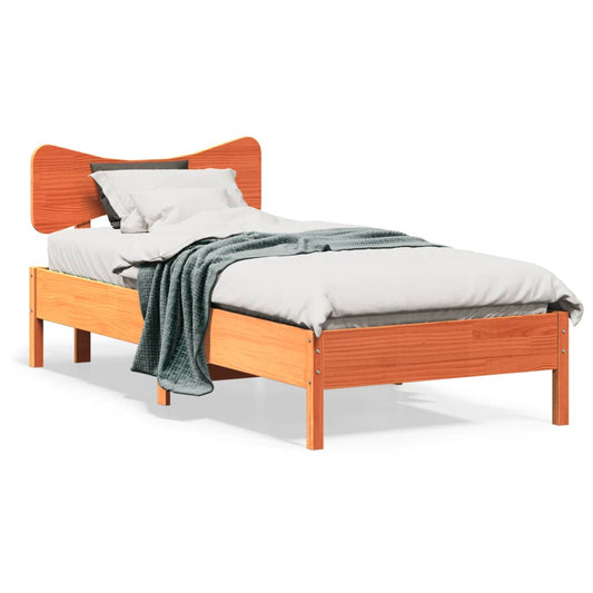 Bedframe zonder matras massief grenenhout wasbruin 90x190 cm Bedden & bedframes | Creëer jouw Trendy Thuis | Gratis bezorgd & Retour | Trendy.nl