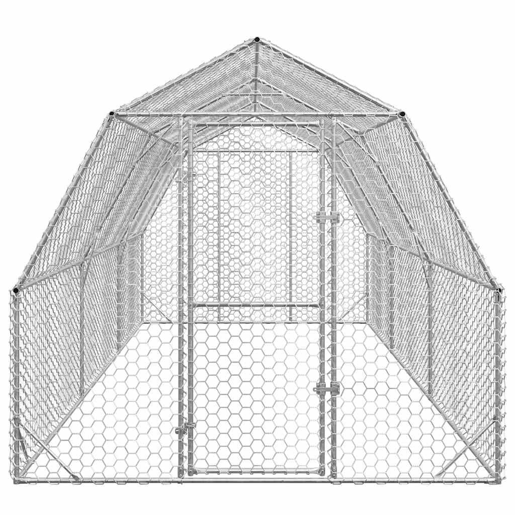 Kippenren 2,5x6x2,25 m gegalvaniseerd staal