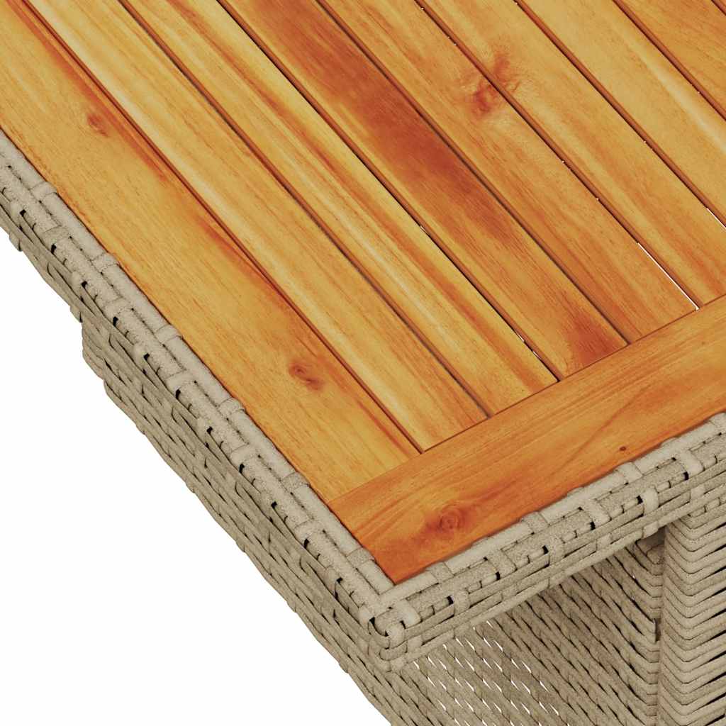 11-delige Tuinset met kussens poly rattan beige