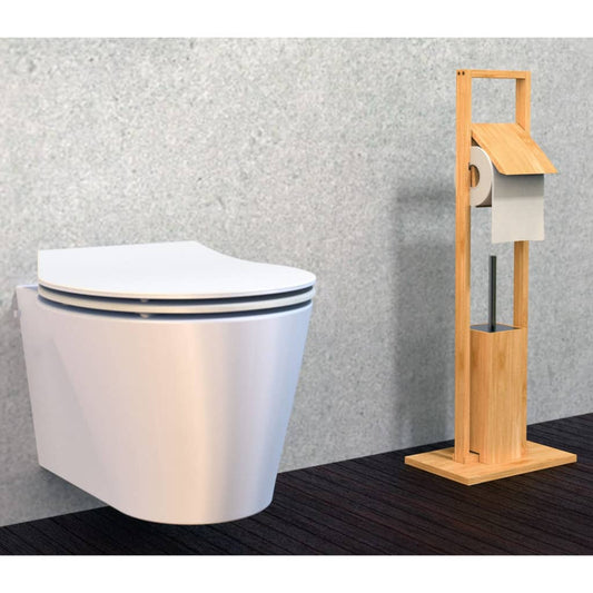 EISL Toiletset toiletrol- en toiletborstelhouder 30x21x82 cm bamboe Keukenpapierhouders & -dispensers | Creëer jouw Trendy Thuis | Gratis bezorgd & Retour | Trendy.nl