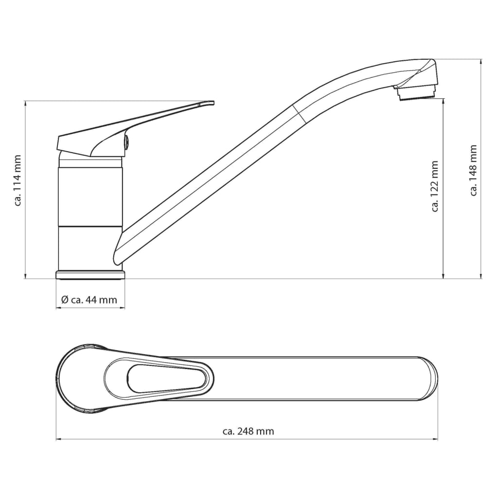 EISL Keukenmengkraan SPEED zwart-chroomkleurig Mengkranen | Creëer jouw Trendy Thuis | Gratis bezorgd & Retour | Trendy.nl