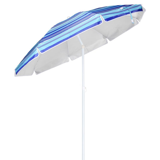 HI Strandparasol 200 cm gestreept blauw Parasols en zonneschermen | Creëer jouw Trendy Thuis | Gratis bezorgd & Retour | Trendy.nl