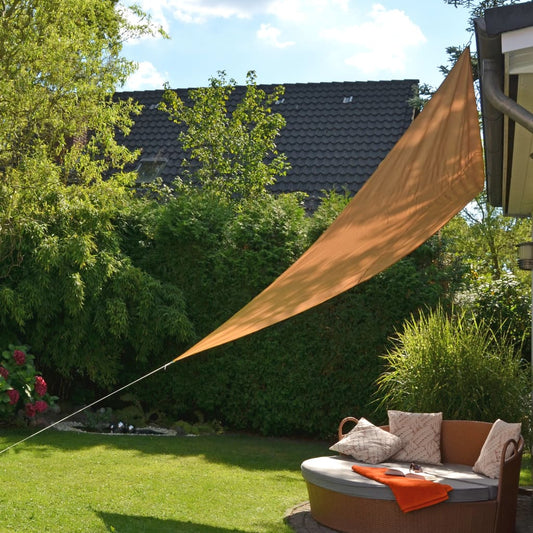 HI Zonnescherm driehoekig 3,6x3,6x3,6 m beige Parasols en zonneschermen | Creëer jouw Trendy Thuis | Gratis bezorgd & Retour | Trendy.nl