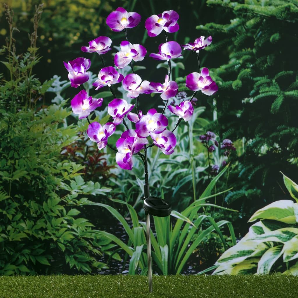 HI Tuinlamp orchidee solar LED 75 cm Buitenverlichting | Creëer jouw Trendy Thuis | Gratis bezorgd & Retour | Trendy.nl