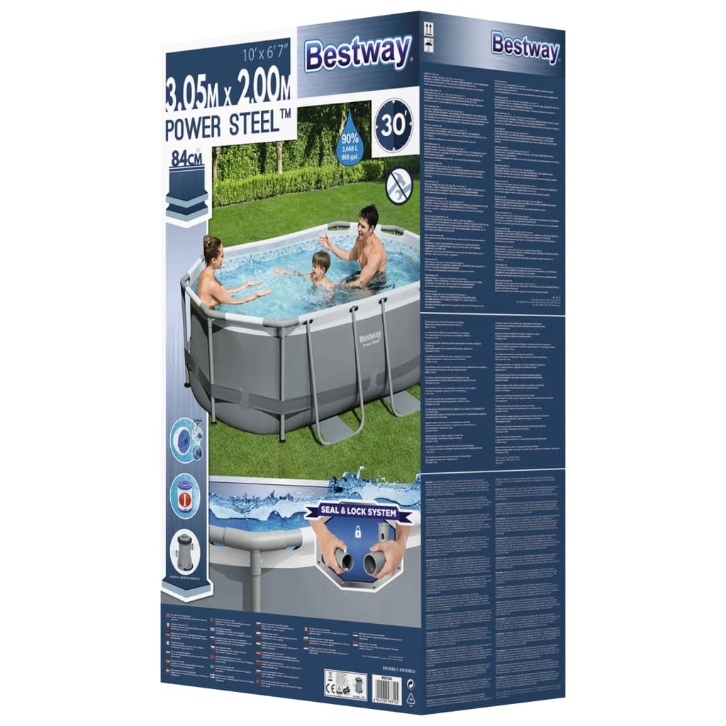 Trendy Zwembad bovengronds ovaal Power Steel 305x200x84 cm Zwembaden | Creëer jouw Trendy Thuis | Gratis bezorgd & Retour | Trendy.nl