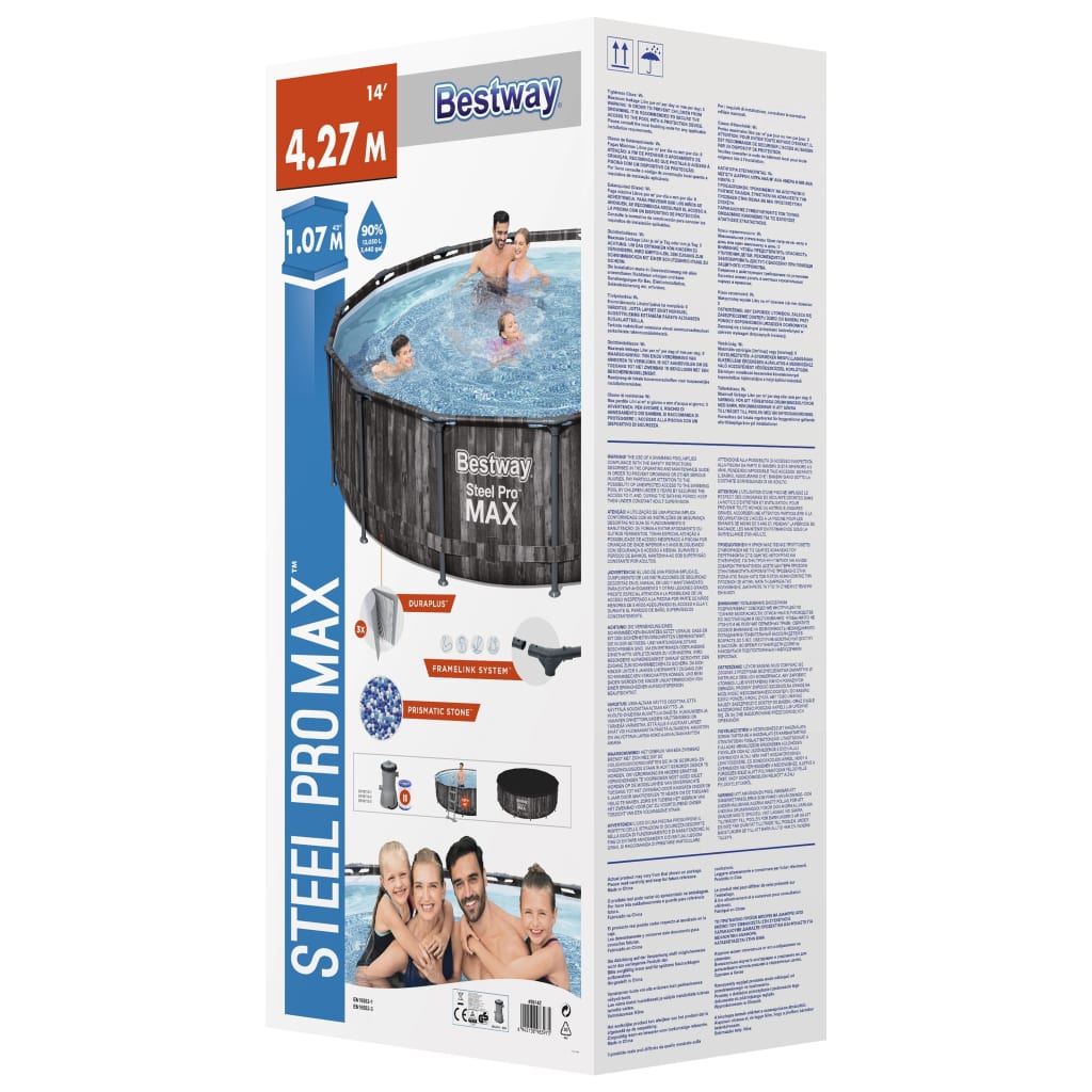 Trendy Zwembadset Steel Pro MAX rond 427x107 cm Zwembaden | Creëer jouw Trendy Thuis | Gratis bezorgd & Retour | Trendy.nl