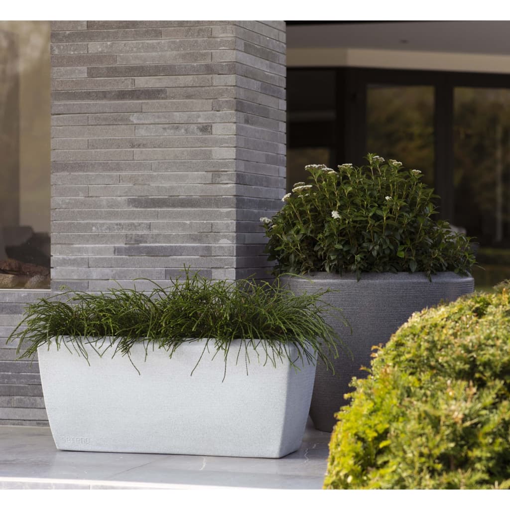Capi Plantenbak Arc Granite rechthoekig 90x35x40 cm ivoorkleurig Bloempotten & plantenbakken | Creëer jouw Trendy Thuis | Gratis bezorgd & Retour | Trendy.nl