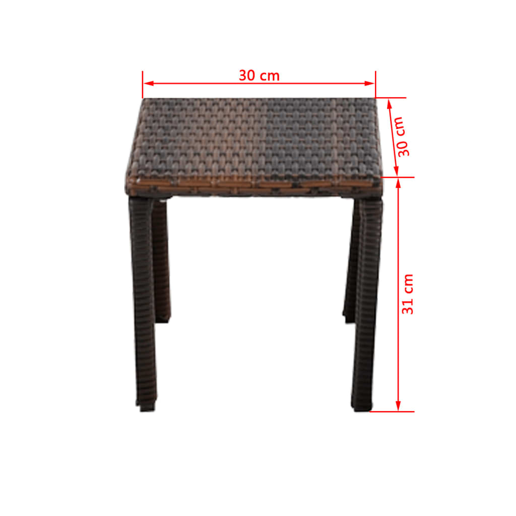 Ligbedden met tafel poly rattan bruin Ligstoelen | Creëer jouw Trendy Thuis | Gratis bezorgd & Retour | Trendy.nl