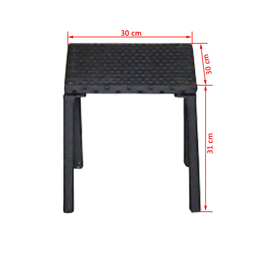 Ligbedden met tafel poly rattan zwart Ligstoelen | Creëer jouw Trendy Thuis | Gratis bezorgd & Retour | Trendy.nl