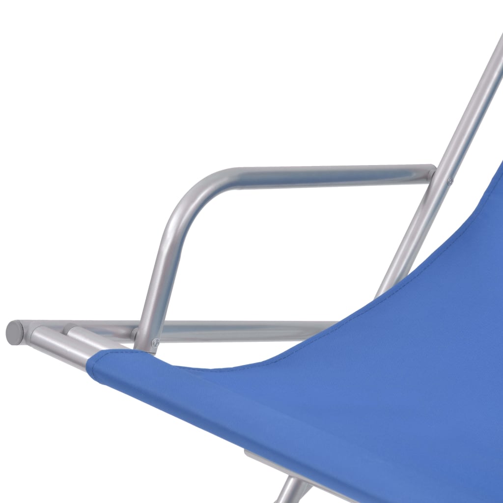 Terrasstoelen verstelbaar 2 st staal blauw Ligstoelen | Creëer jouw Trendy Thuis | Gratis bezorgd & Retour | Trendy.nl