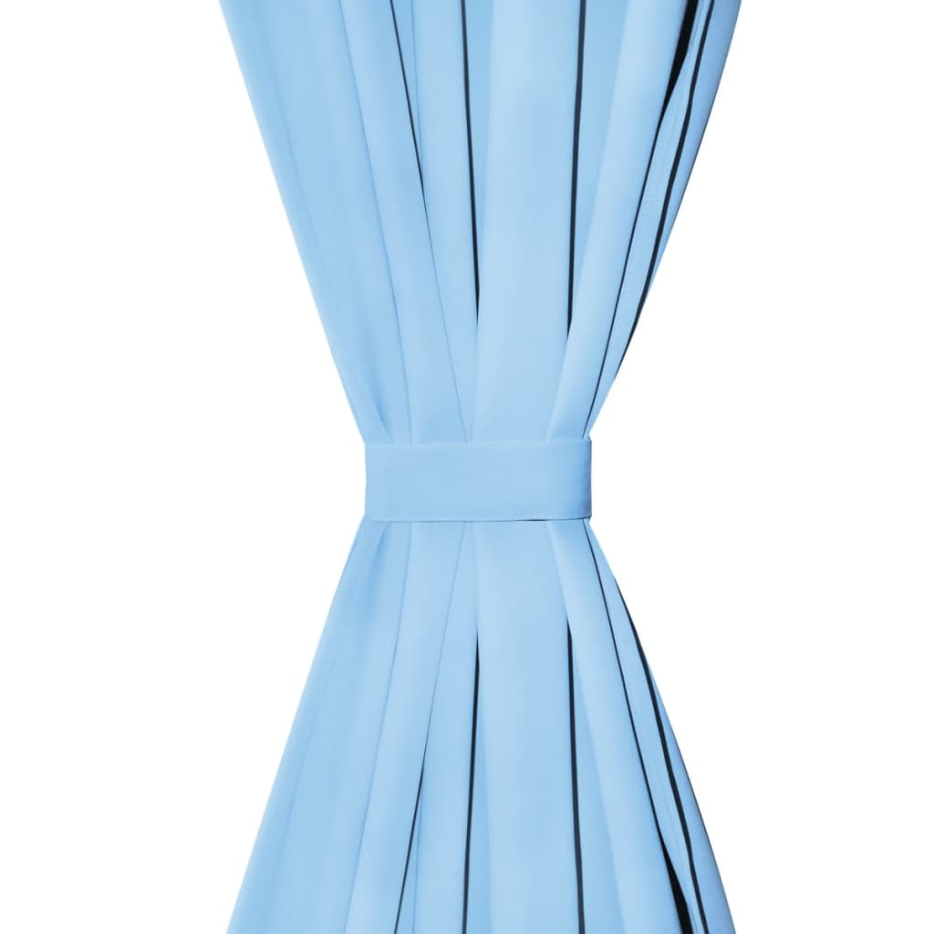 Micro-satijnen gordijnen met lussen 140x225 cm turquoise 2 st Gordijnen & vitrages | Creëer jouw Trendy Thuis | Gratis bezorgd & Retour | Trendy.nl