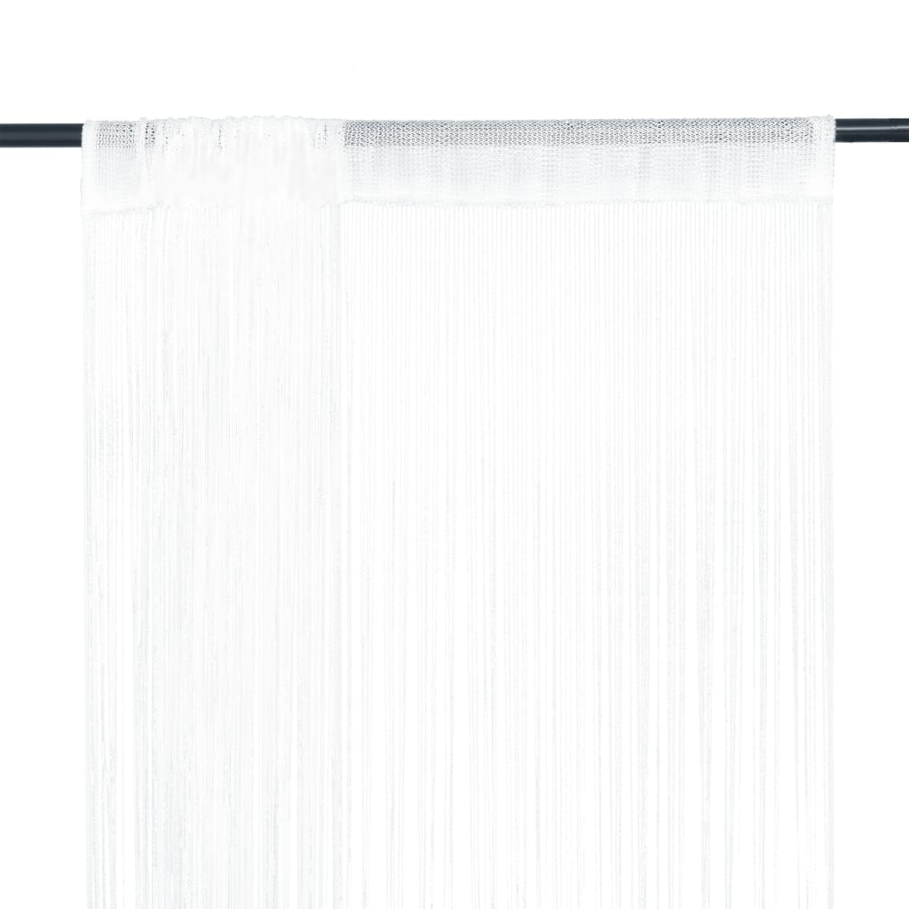 Draadgordijnen 2 st 100x250 cm wit Gordijnen & vitrages | Creëer jouw Trendy Thuis | Gratis bezorgd & Retour | Trendy.nl