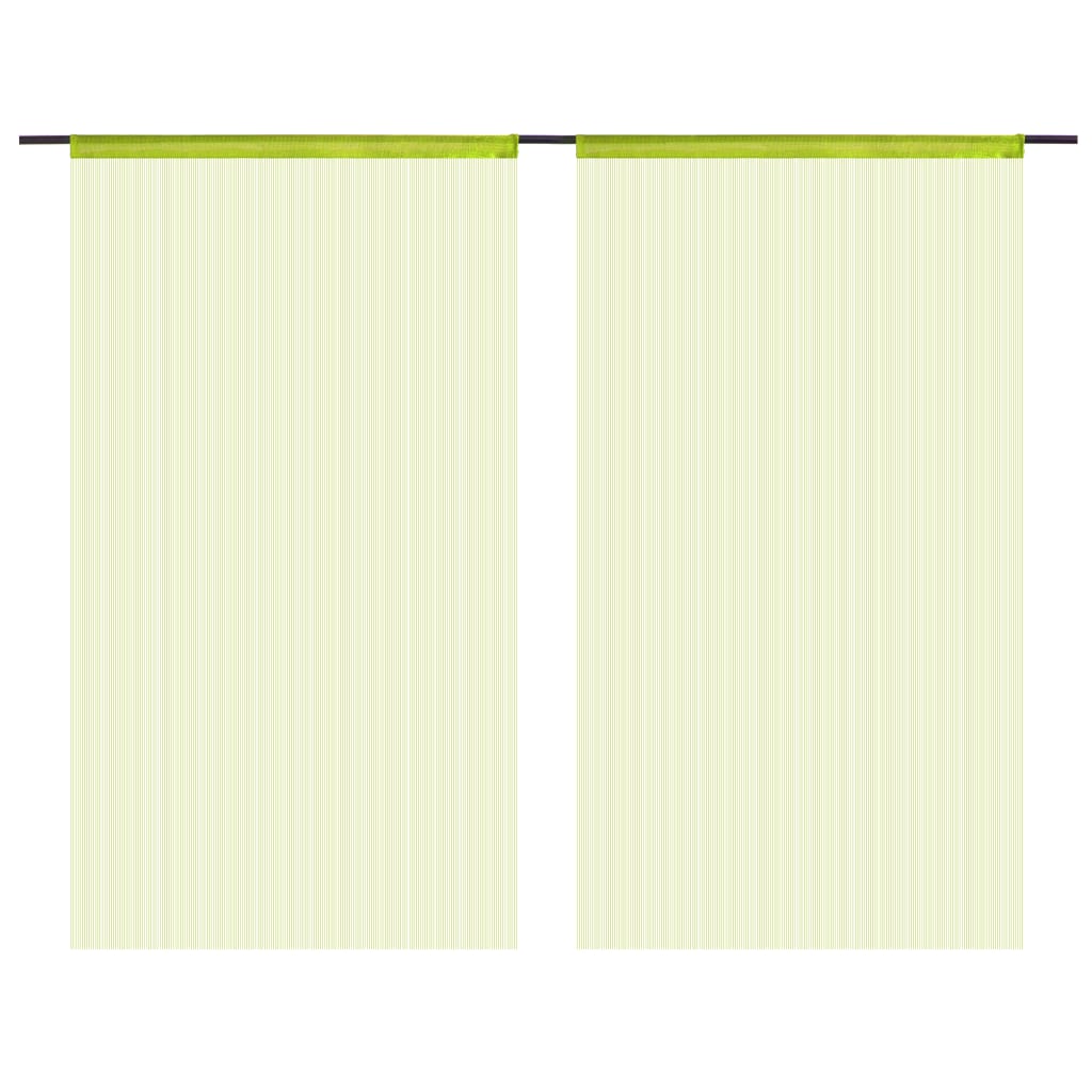 Draadgordijnen 100x250 cm groen 2 st Gordijnen & vitrages | Creëer jouw Trendy Thuis | Gratis bezorgd & Retour | Trendy.nl