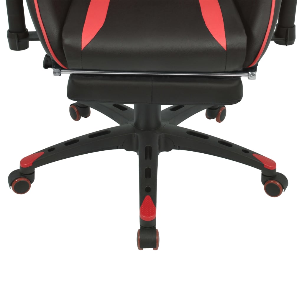 Bureau-/gamestoel verstelbaar met voetensteun rood Bureaustoelen | Creëer jouw Trendy Thuis | Gratis bezorgd & Retour | Trendy.nl